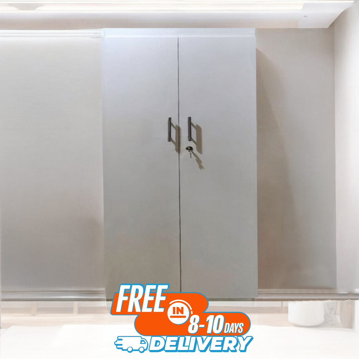 Picture of Modern 2 Doors Almirah with Inner Storage Shelves - Best Quality Furniture - Furniture & Decor - Modern and Trendy