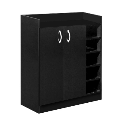 Picture of Best Quality Furniture Shoe Rack with Cover Shoe Shelf Laminated Board (Finish Color - Albino and White) - Minimalistic Sophistication