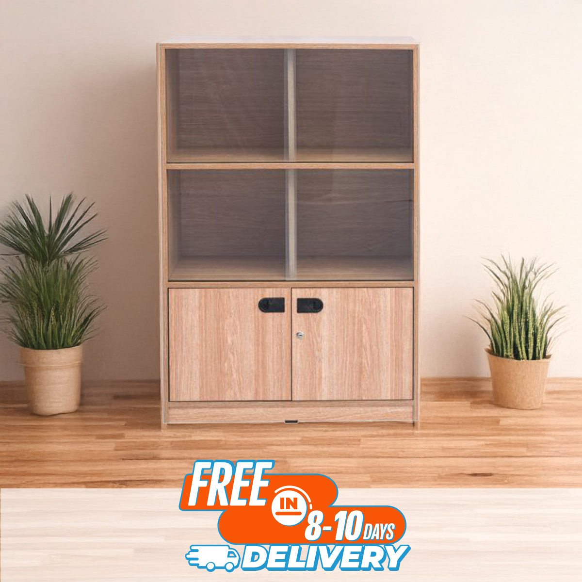 Picture of Premium Design Office/Home Furniture Storage Bookshelf Bookcase with Two Large Cabinet Drawer