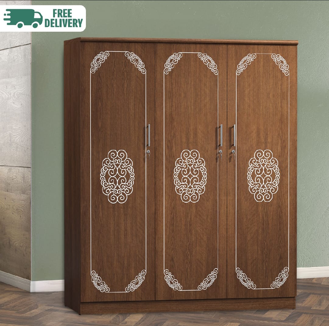 Picture of Premium Quality - Modern 3 Door Almira MDF Laminated Cupboard 72/48