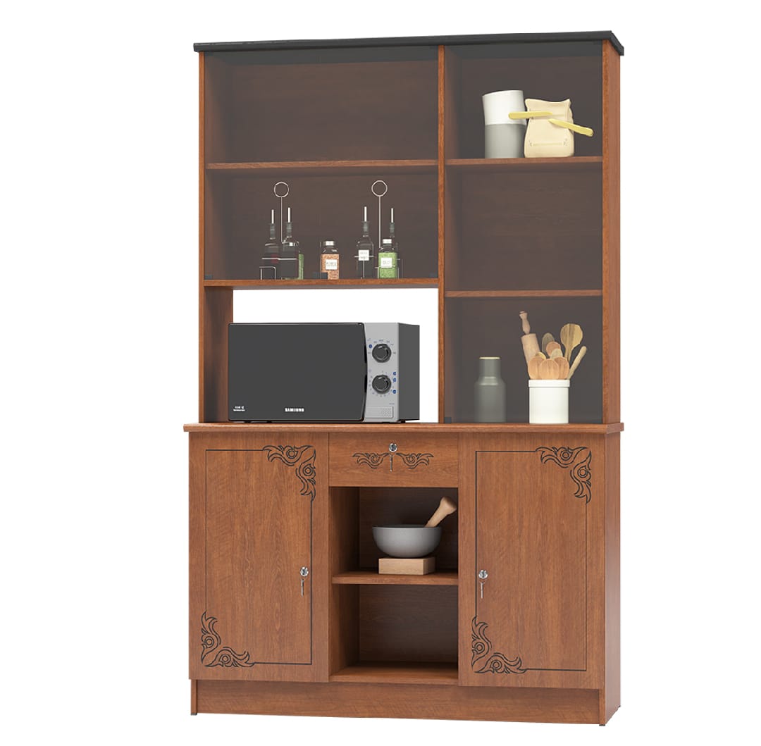 Picture of Crockery Display Unit with 3 door Display Cabinet Showcase,Dish Cabinet, Drainer Cabinet, 3 Door Design Cabinet 72/42