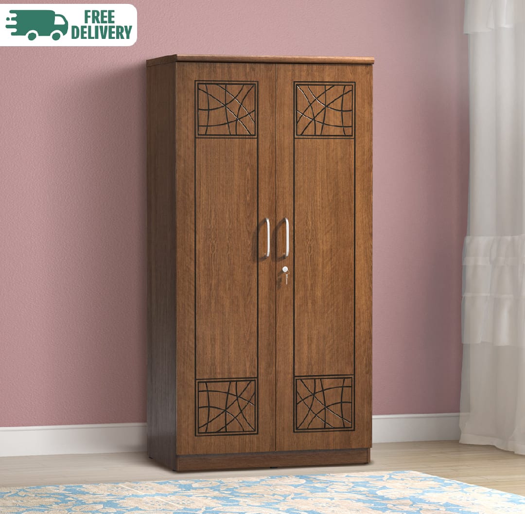 Picture of Premium Quality - Modern 2 Door Almira,Melamine Laminated Board Chevron Cupboard 72/28