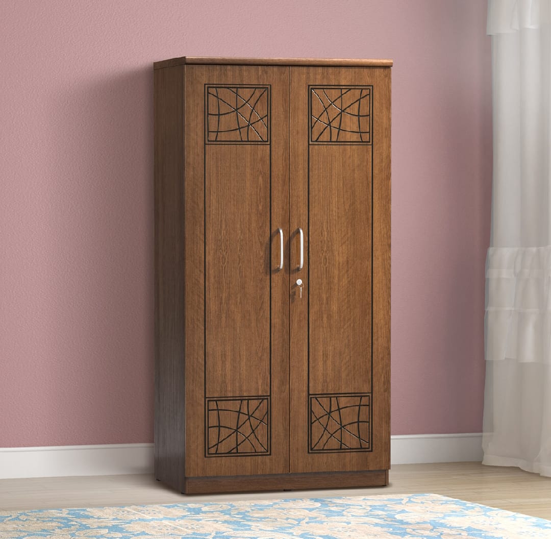 Picture of Premium Quality - Modern 2 Door Almira,Melamine Laminated Board Chevron Cupboard 72/28