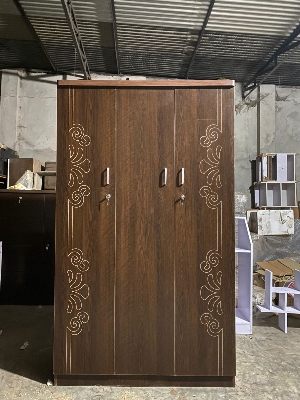 Picture of Antique Secure 3-Door Almirah, Partex MDF Laminated Board Wardrobe 72/48