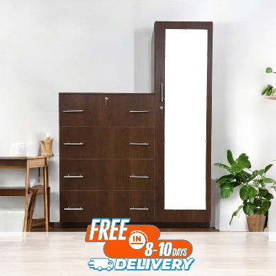 Picture of Almirah With 4 Drawer Wardrobe - Best Quality Furniture - Furniture & Decor - Express Yourelf M