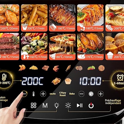 Picture of National Smartheat Hot Air Fryer 10 Ltr With Viewing Glass Window, Frying Without Oil, Digital Touch Display,10 In 1 Cooking Function-1700 Watt Picture of National Smartheat Hot Air Fryer 10 Ltr With Viewing Glass Window, Frying Without Oil, Digital Touch Display,10 In 1 Cooking Function-1700 Watt