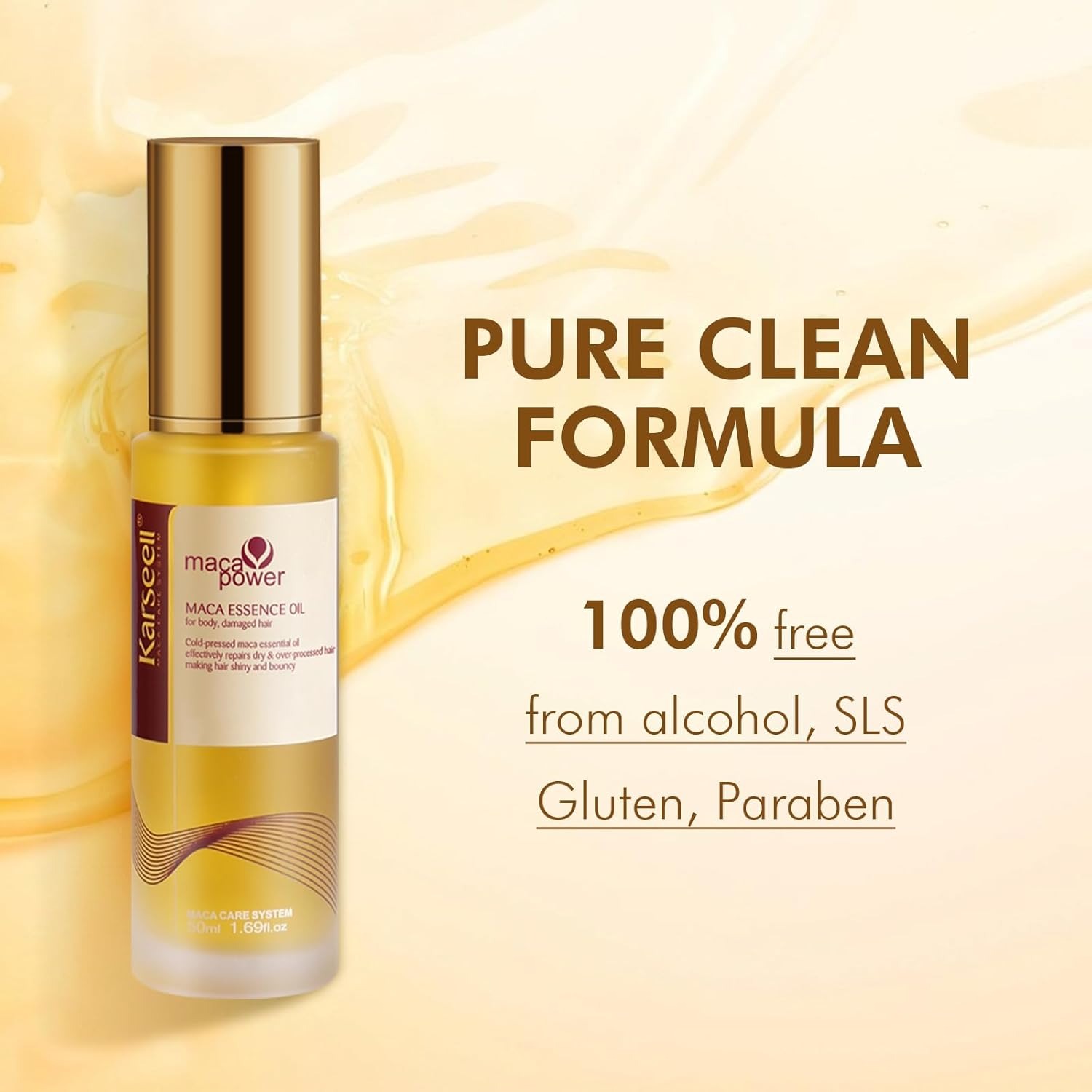 Picture of Karseell Moroccan Argan Oil for Hair Healing Cold Pressed Weightless Argan Oil Hair Serum for Dry Damaged Hair 50ml