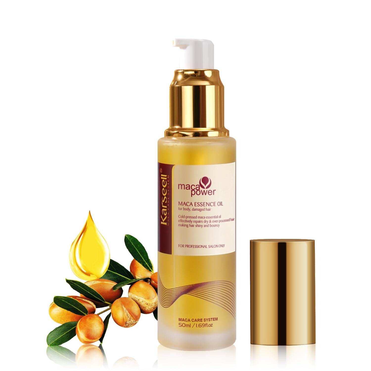 Picture of Karseell Moroccan Argan Oil for Hair Healing Cold Pressed Weightless Argan Oil Hair Serum for Dry Damaged Hair 50ml