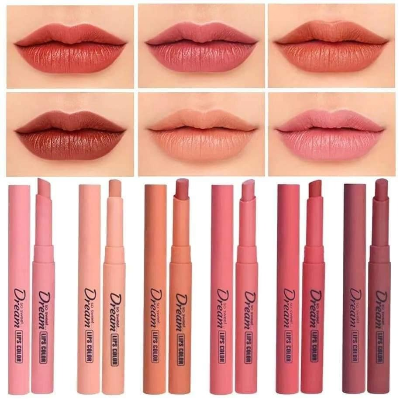 Picture of Heng Fang Refreshing Mate Lipstick 6 pc set Multi Colours Set Cute Colours