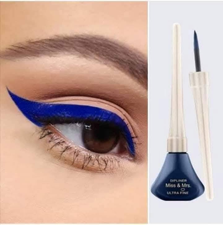 Picture of 1pcs Miss & Mrs Ultra Fine Dip-liner Liquid Eye Liner 4.5ml | Blue Eyeliner | Black Eyeliner Picture of 1pcs Miss & Mrs Ultra Fine Dip-liner Liquid Eye Liner 4.5ml | Blue Eyeliner | Black Eyeliner