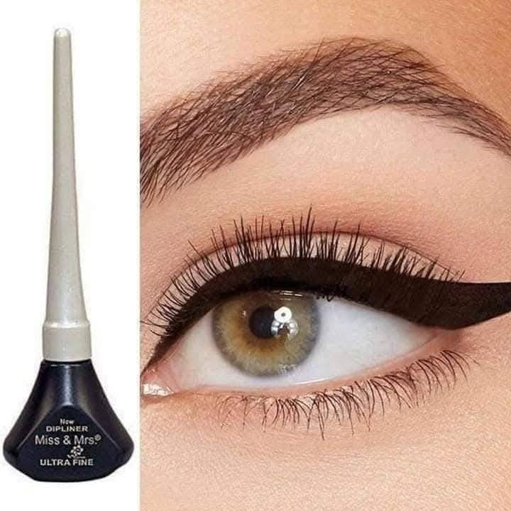 Picture of 1pcs Miss & Mrs Ultra Fine Dip-liner Liquid Eye Liner 4.5ml | Blue Eyeliner | Black Eyeliner Picture of 1pcs Miss & Mrs Ultra Fine Dip-liner Liquid Eye Liner 4.5ml | Blue Eyeliner | Black Eyeliner