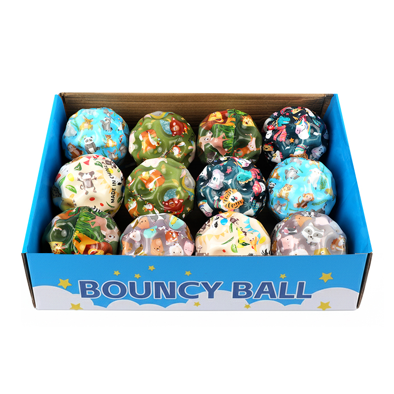Picture of  Patterned Super-Bouncy Ball Set | Rainbow, Dot, & Fruit Design Playballs | Exciting & Durable Classic Toy