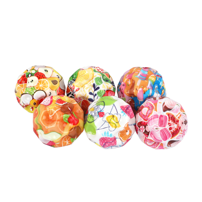 Picture of  Patterned Super-Bouncy Ball Set | Rainbow, Dot, & Fruit Design Playballs | Exciting & Durable Classic Toy