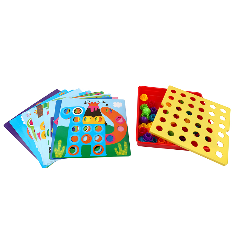 Picture of Giant Button Art Set | Creative Pegboard Picture Maker | Educational Fine Motor Skill Toy | Fun Color Matching & Puzzle Game