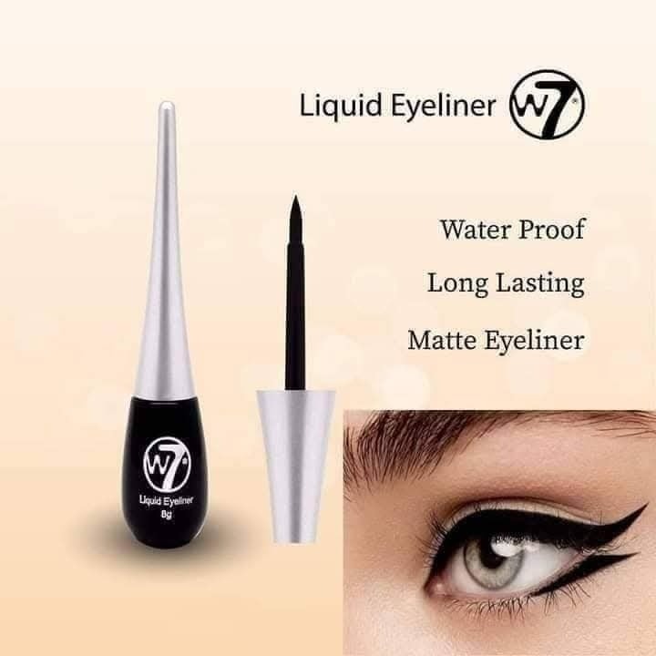 Picture of W7 Liquid Waterproof Eyeliner Pot for Women - 8g Picture of W7 Liquid Waterproof Eyeliner Pot for Women - 8g