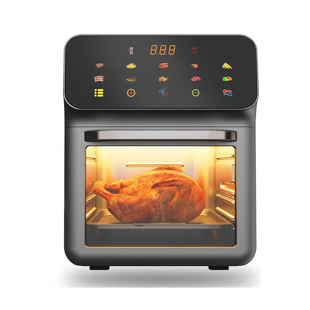 Picture of Hoffmans Glass Window View 12Ltr Professional 10-in-1 Multifunctional Digital Air Fryer With Smart LCD Touch Control HM-786 