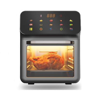 Picture of Hoffmans Glass Window View 12Ltr Professional 10-in-1 Multifunctional Digital Air Fryer With Smart LCD Touch Control HM-786 