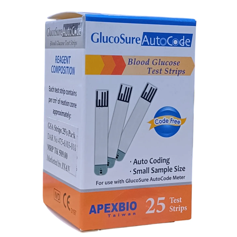 Picture of GlucoSure Auto code Glucose Test Strips _25 strips