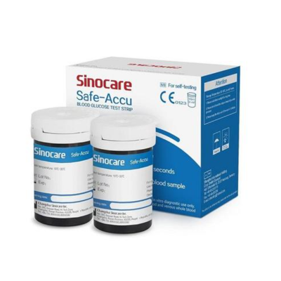 Picture of Sinocare Safe Accu Test Strips, Blood Glucose Sugar Test 25+25 = 50 Pcs