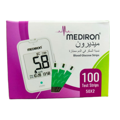 Picture of MEDIRON Blood Glucose Test Strips 50+50=100 PCS
