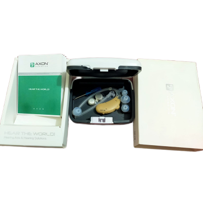 Picture of BEST QUALITY Old Age sound Enhancement Amplifier Profound Hearing loss Audio Service Audio Service Vota HP T Hearing Aid machine for ear behind the ear Hearing Aid.