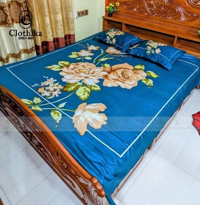 Picture of Digital Home tex Luxury Panel Fashionable Bed Sheet for Home Decoration from Clothika