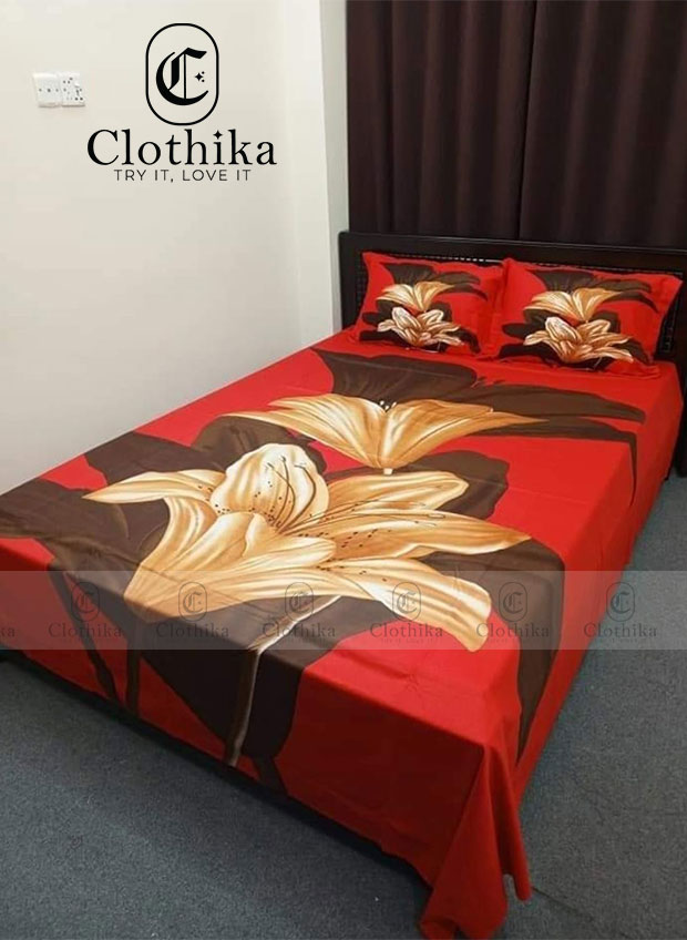 Picture of Digital Home tex Luxury Panel Fashionable Bed Sheet for Home Decoration from Clothika