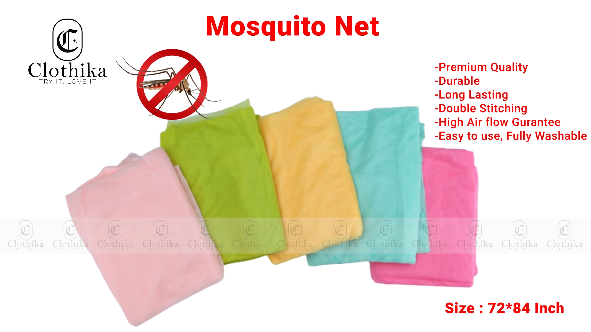 Picture of Paragon Magic Mosquito Net-King Size and Great Design with huge Airflow Net suitable for semi-size beds - Vintage Choice