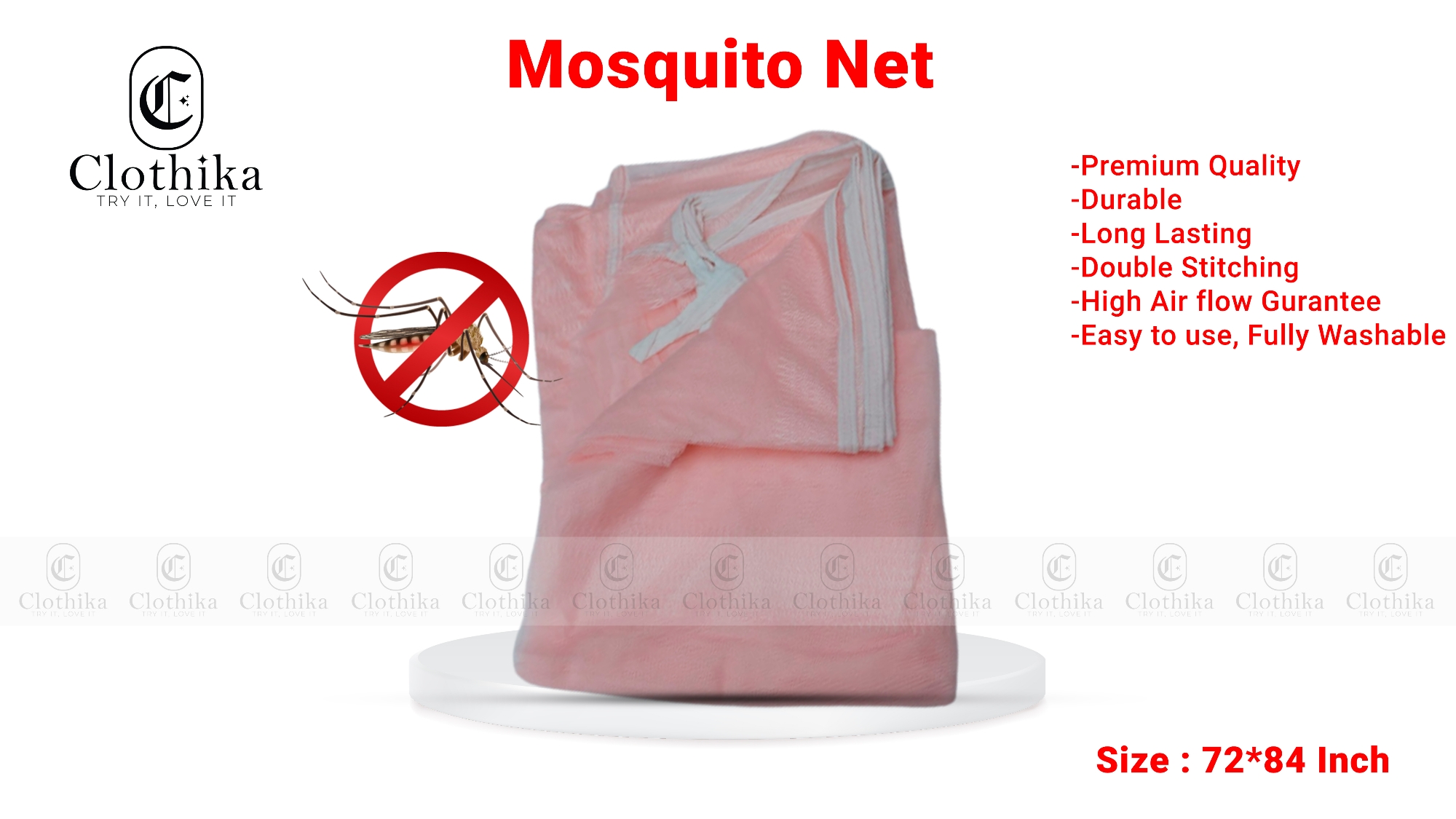Picture of Paragon Magic Mosquito Net-King Size and Great Design with huge Airflow Net suitable for semi-size beds - Vintage Choice