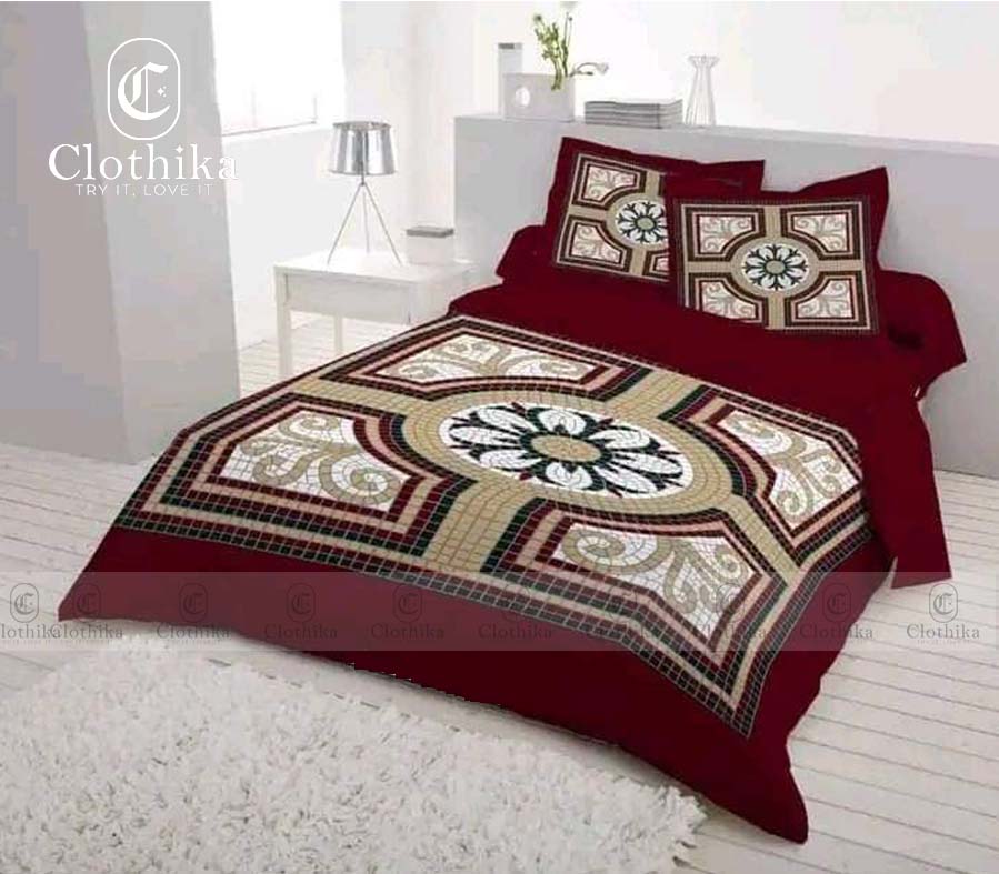 Picture of Digital Home tex Luxury Panel Fashionable Bed Sheet for Home Decoration from Clothika