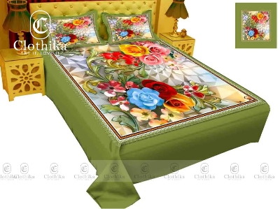 Picture of Digital Home tex Luxury Panel Fashionable Bed Sheet for Home Decoration from Clothika