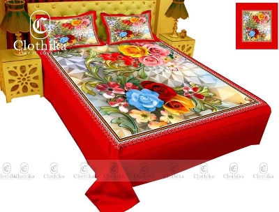 Picture of Digital Home tex Luxury Panel Fashionable Bed Sheet for Home Decoration from Clothika