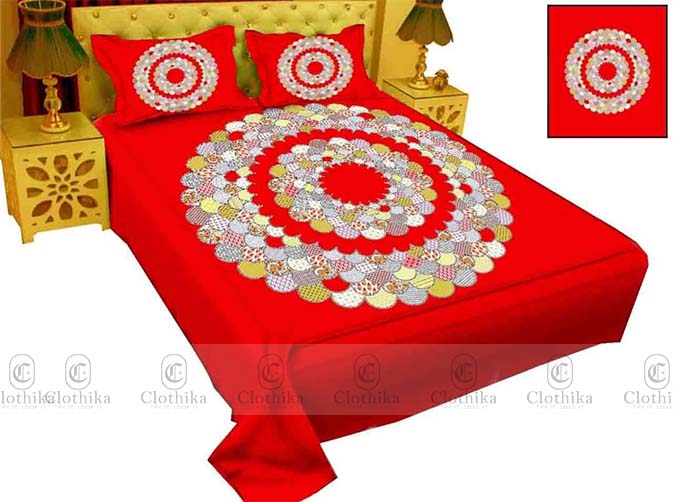 Picture of Digital Home tex Luxury Panel Fashionable Bed Sheet for Home Decoration from Clothika