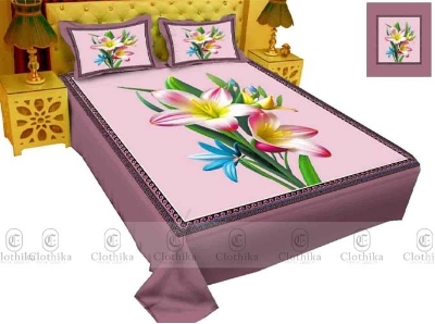 Picture of Digital Home tex Luxury Panel Fashionable Bed Sheet for Home Decoration from Clothika