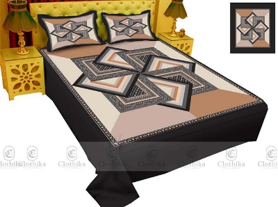 Picture of Digital Home tex Luxury Panel Fashionable Bed Sheet for Home Decoration from Clothika