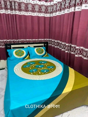 Picture of Eid Collection Premium Panel Bedsheet king size(8feet/7.5 feet) with 2pillows cover