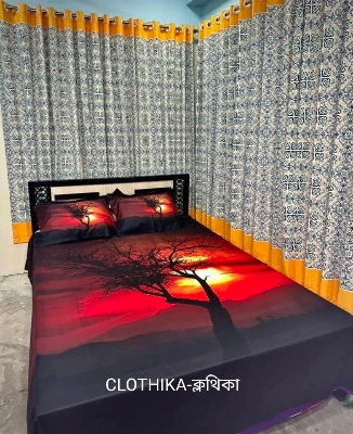 Picture of Eid New Collection Panel Bedsheet king size(8feet/7.5 feet) with 2 pillows cover
