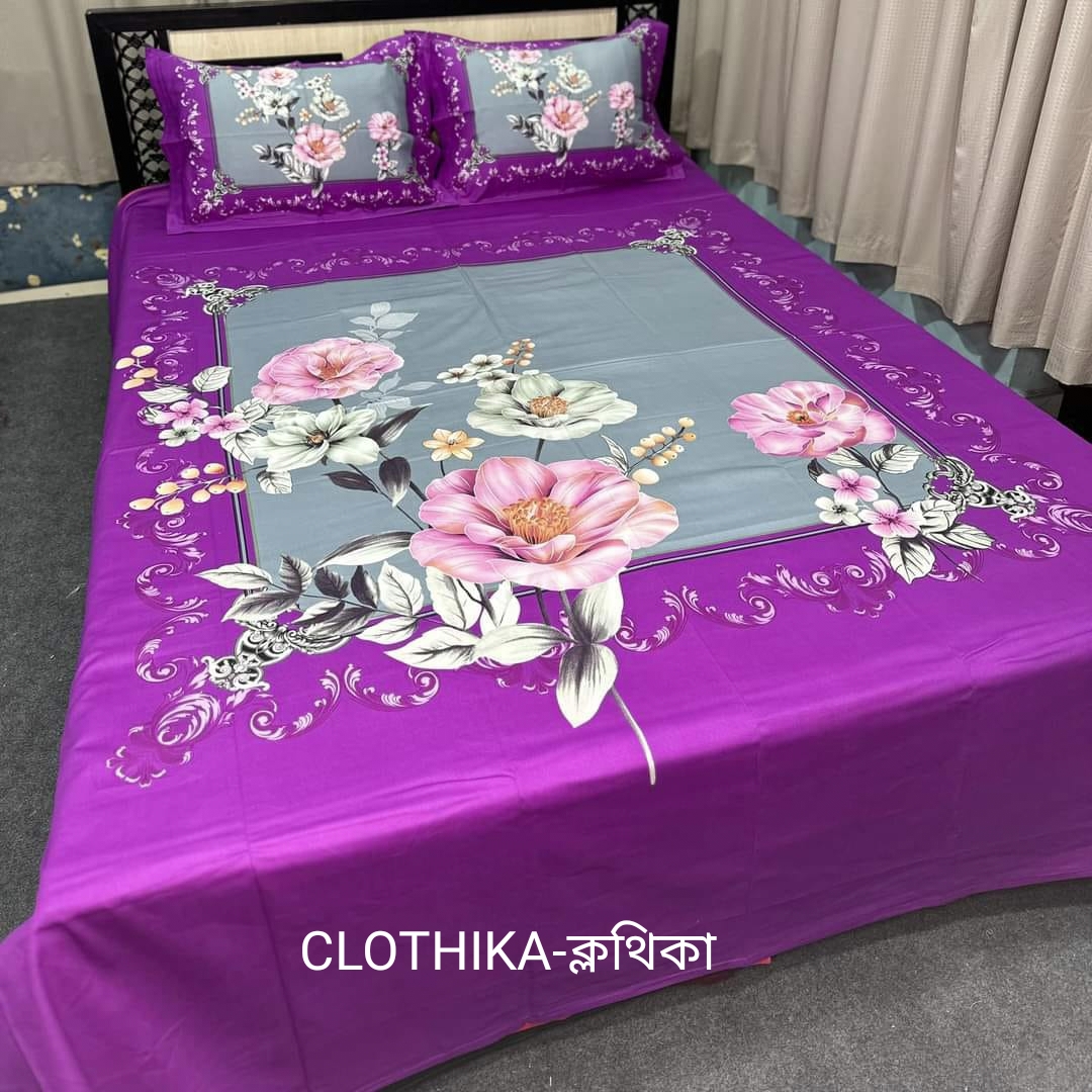 Picture of Eid New Collection Luxury Panel Bedsheet king size(8feet/7.5 feet) with 2 pillows cover