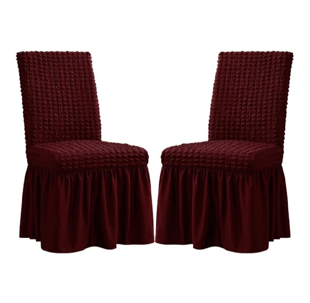 Picture of 6 seats Turkish Spandex Elastic Chair Cover Maroon Colour From- CLOTHIKA