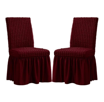 Picture of 6 seats Turkish Spandex Elastic Chair Cover Maroon Colour From- CLOTHIKA