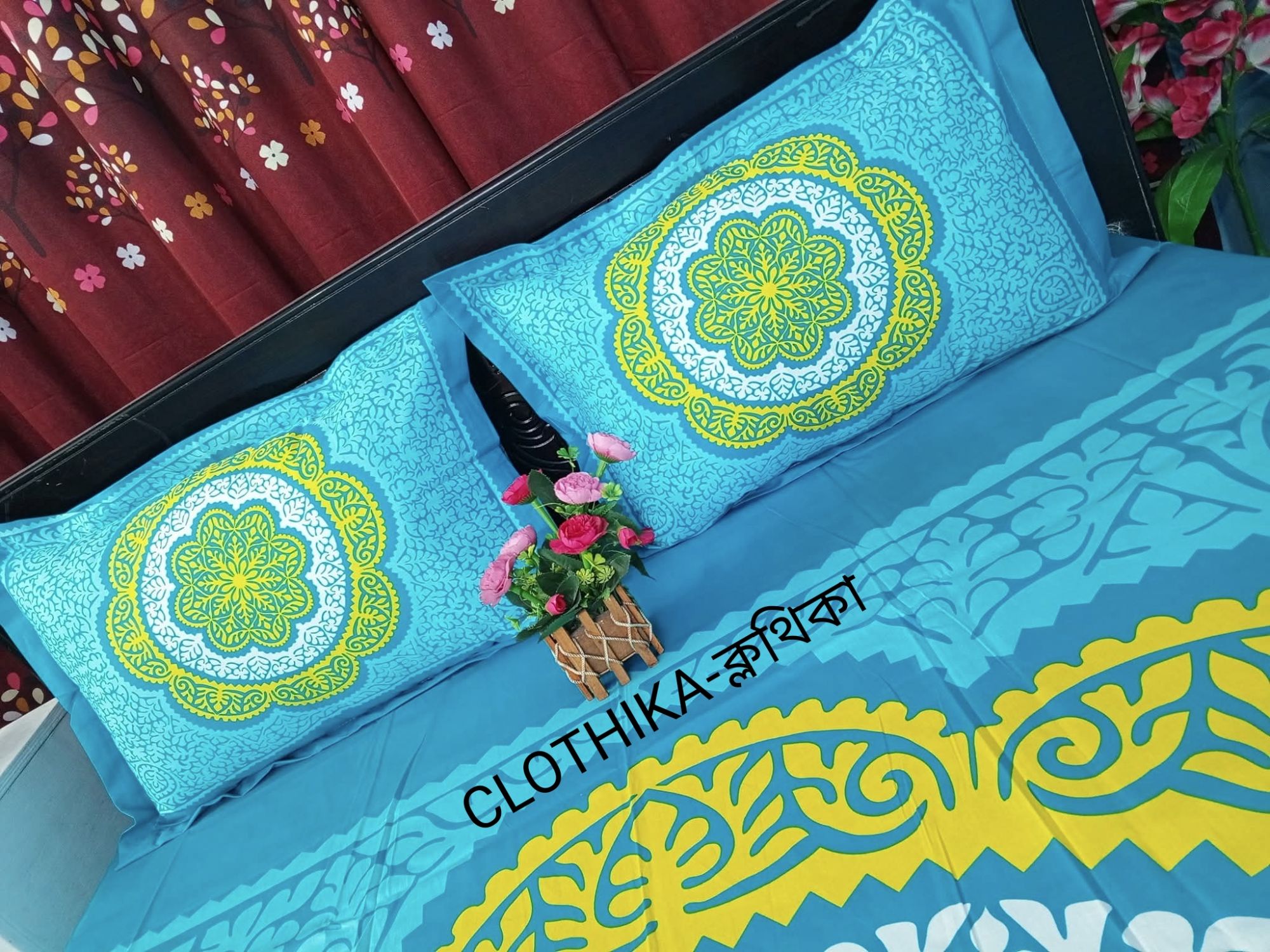 Picture of Premium Quality king size(8feet/7.5 feet) Bedsheet with 2 pillows cover