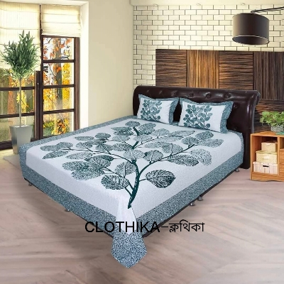 Picture of Digital Home Tex Luxury Panel Bedsheet king size with 2 pillows cover from Clothika