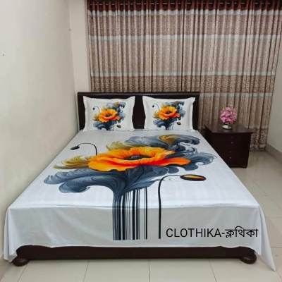 Picture of Digital Home Tex Panel bedsheet king size(8feet/7.5feet) with 2 pillows cover