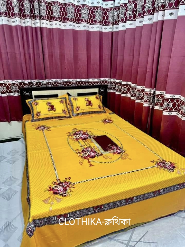 Picture of Premium Quality Bedsheet king size(8ffeet/7.5 feet) with 2 pillows cover from CLOTHIKA