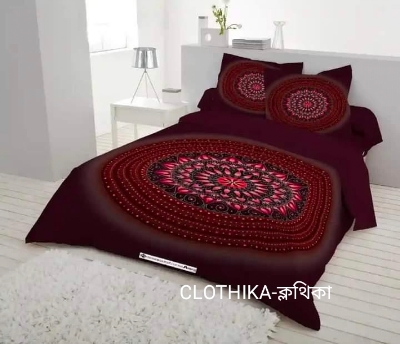 Picture of Home Tex Bedsheet king szie(8feet/7.5feet) with 2 pillows cover from CLOTHIKA