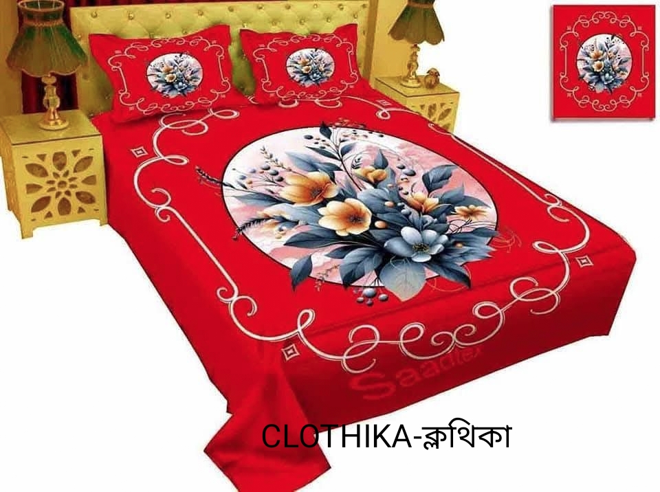 Picture of Premium Quality panel Bedsheet king size (8feet/7.5feet) with 2 pillows cover from CLOTHIKA