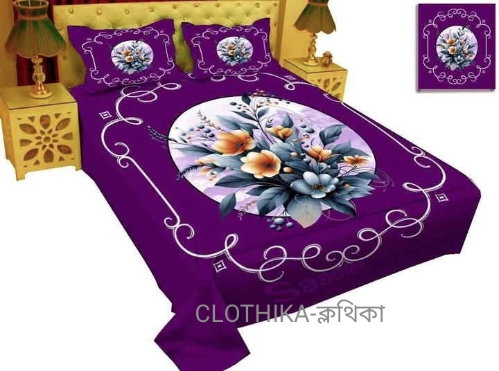 Picture of Premium Quality home tex bedsheet king size (8feet/7.5feet) with 2 pillows cover from CLOTHIKA