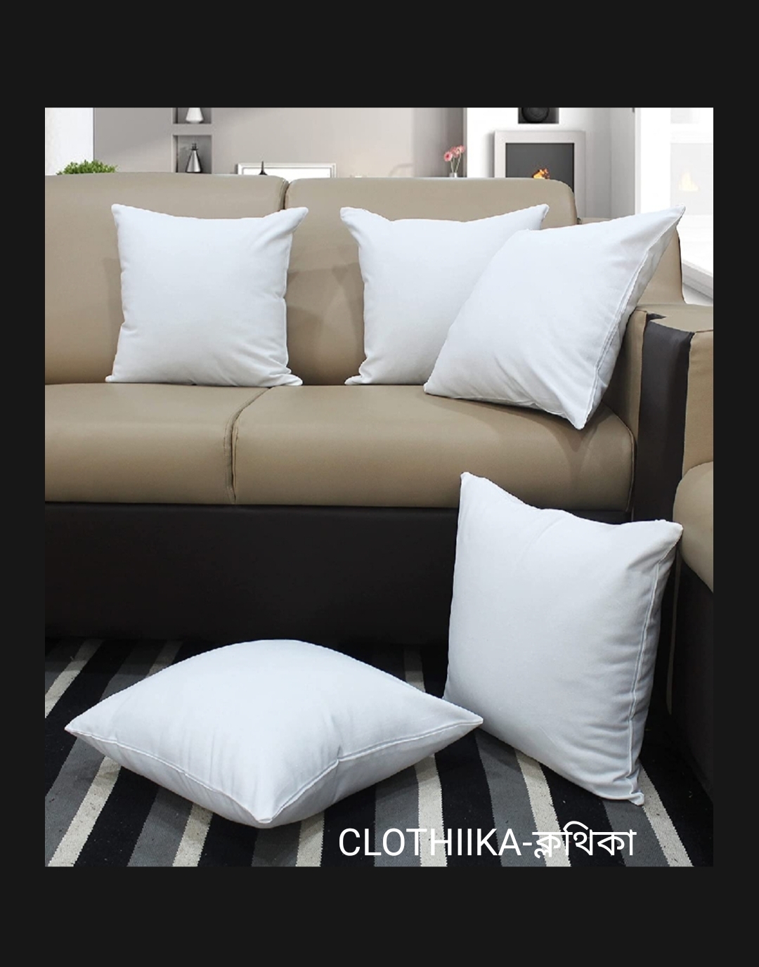 Picture of Micro Fiber Cushion Pillow standard size (16×16) inches from CLOTHIKA