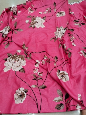 Picture of Twill Cotton Premium Bedsheet king size with 2 pillows cover & 1 side pillow cover for Home decorations