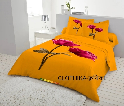 Picture of Digital Home Tec Luxury Panel Bedsheet with 2 pillows cover & 1side pillow cover for Home decorations